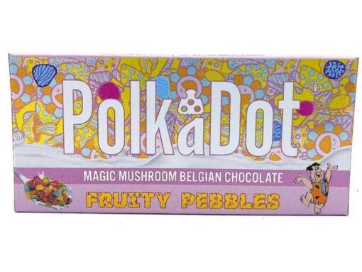Buy Polkadot Magic Mushroom Belgian Chocolate bar Fruity Pebbles online