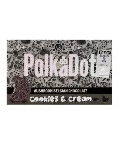 Polkadot cookies and cream chocolate bar