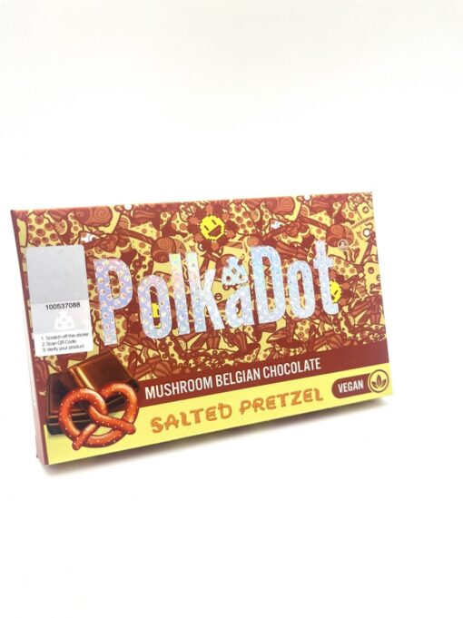Buy Salted Pretzel Polkadot Mushroom Belgian Chocolate Online