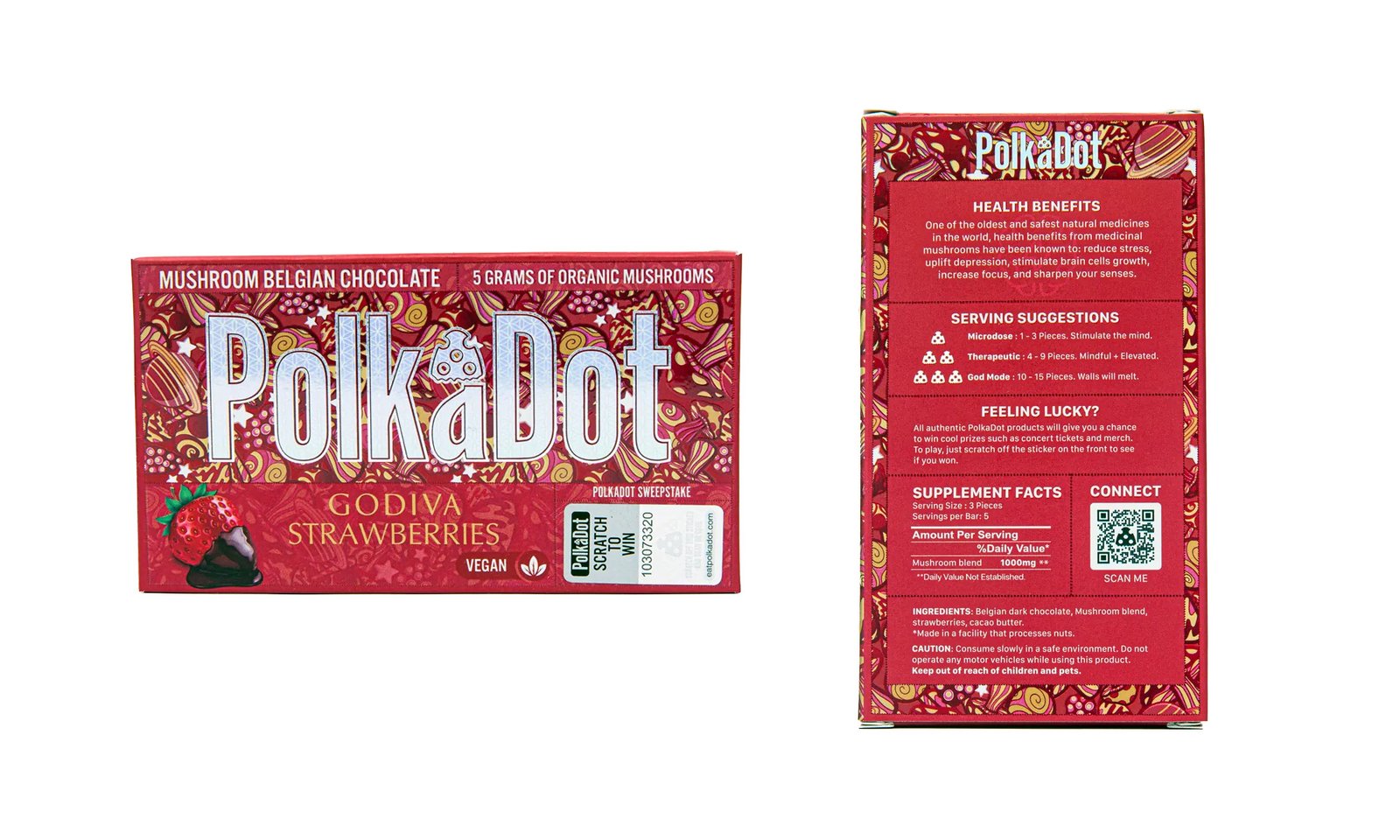 Polkadot mushroom chocolate bar